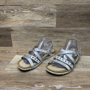 Ecco Silver Strappy Sandals